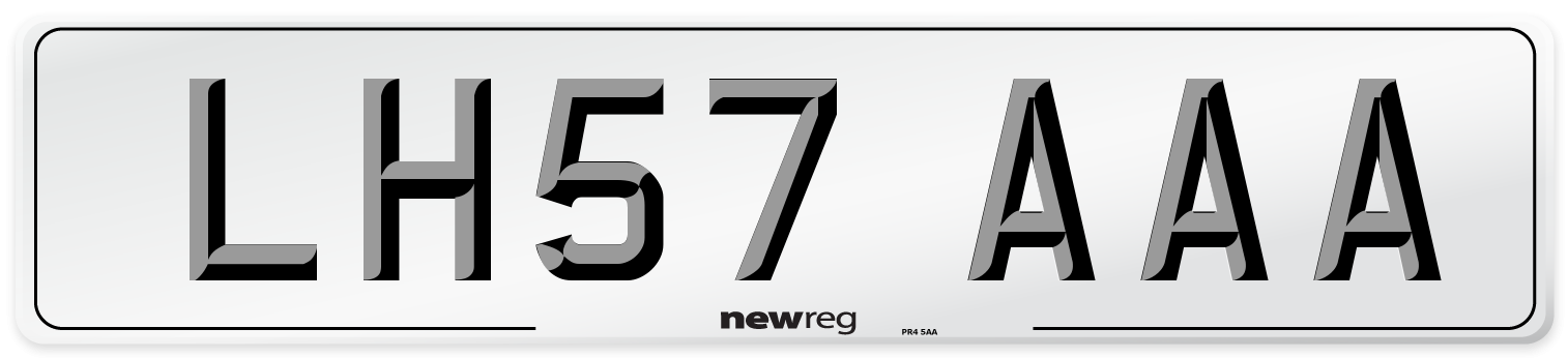 LH57 AAA Number Plate from New Reg